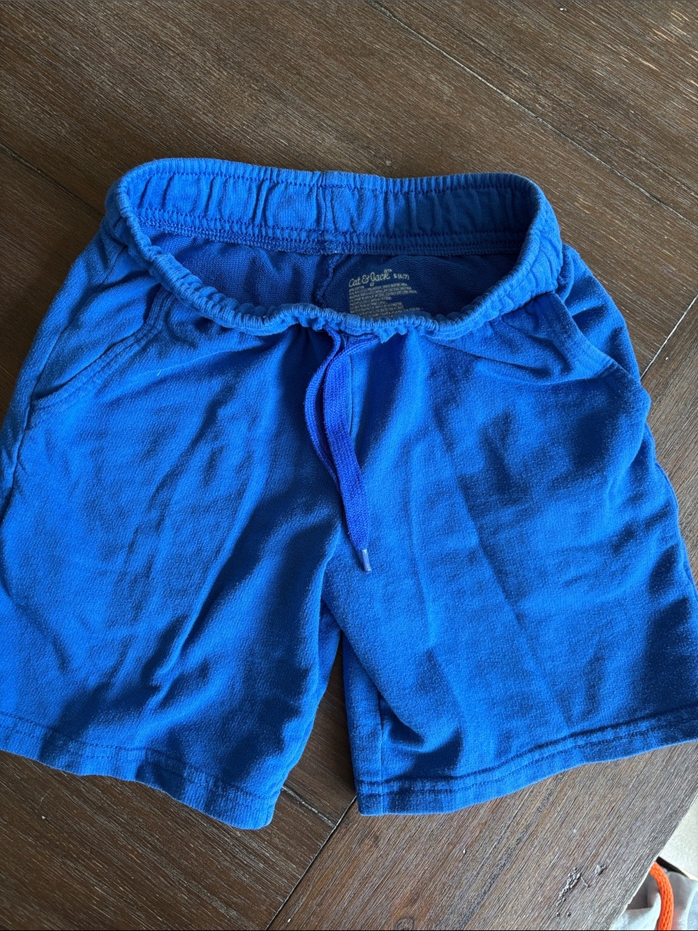 Kids Athletic Drawstring Shorts - Blue